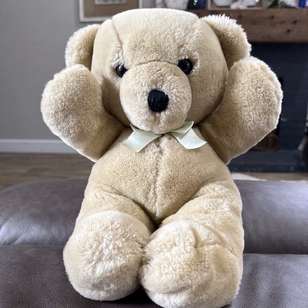 Dakin Cuddles Bear Plush Stuffed Animal 14 Inch Beige 31-6510 Vintage 1979‎